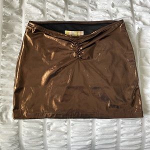 NWT Urban Outfitters Disco Fever Metallic Mini Skirt
